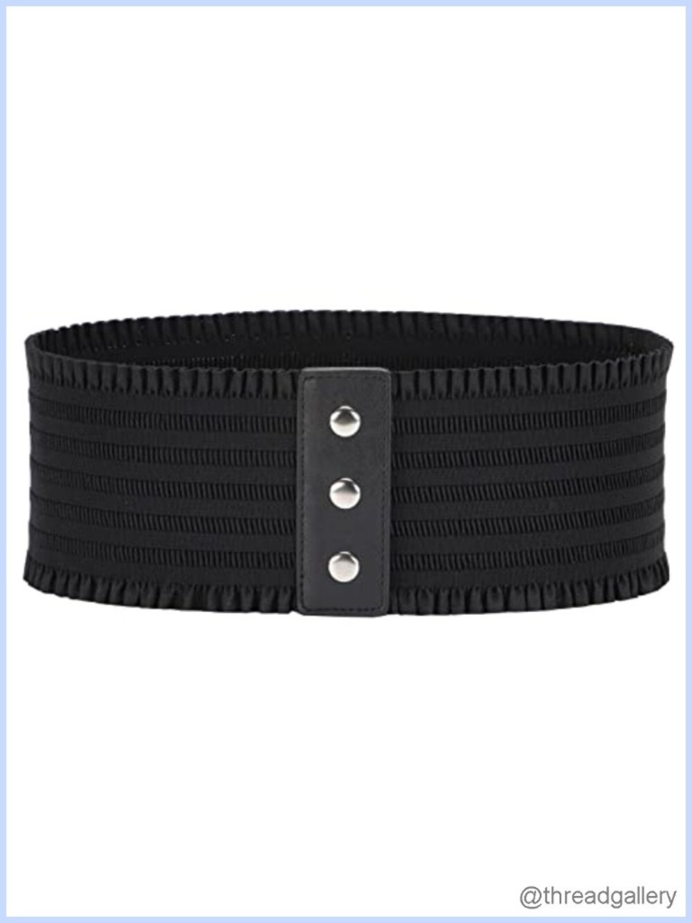 Women's Wide Stretchy Elastic Corset Belt Snap Button Waist Belt